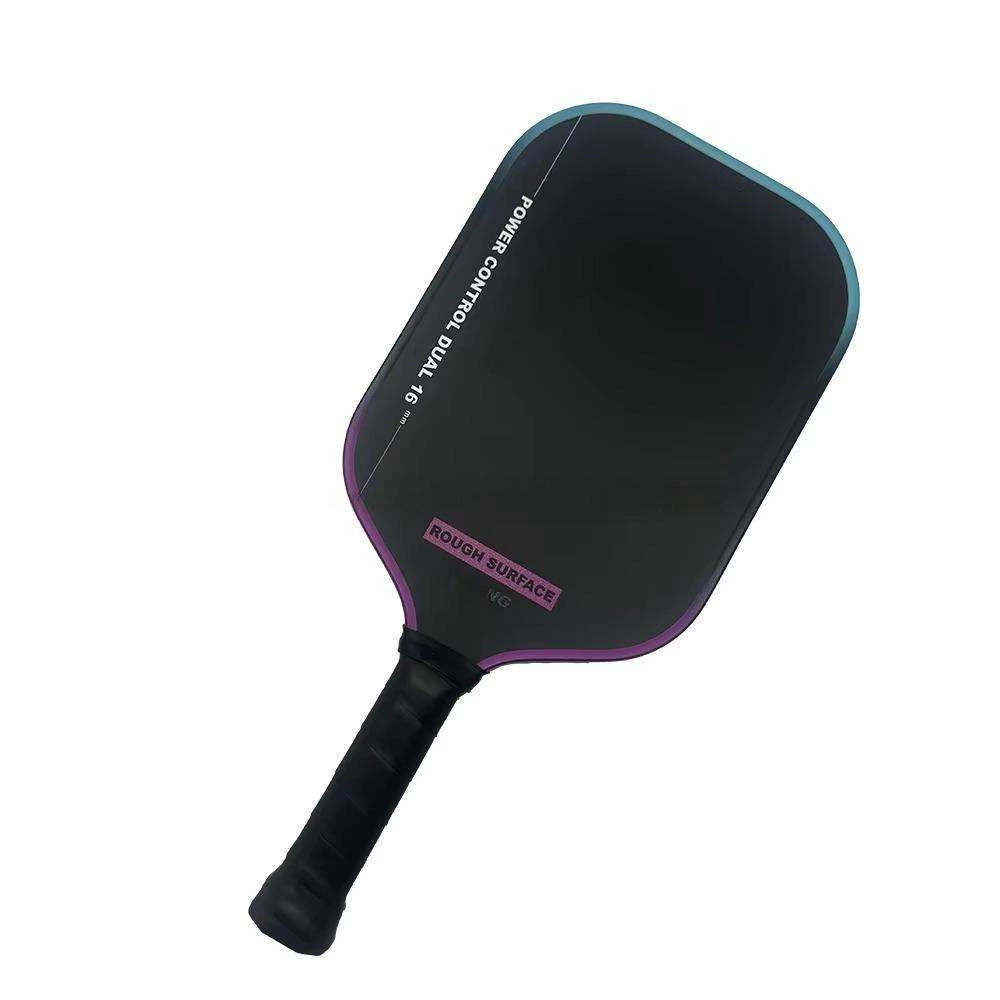 Customized 16mm T700 Thermoformed Carbon Fiber Wide Pickleball Paddle Edgeless Design Honeycomb Children's Entertainment