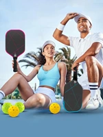 Raw Carbon Fiber Pickleball Paddle Racket Cold Pressed PP Honeycomb Core Spin Accelerator Entertainment