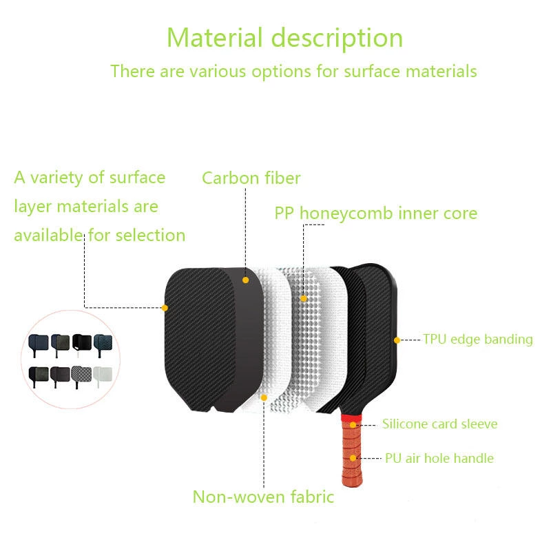 Carbon Fiber Pickleball Paddles Special Racquet for the Match High Quality Racket