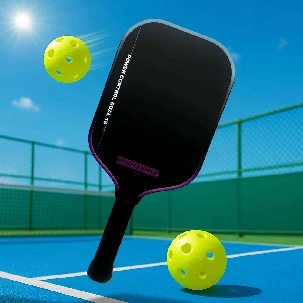 Customized 16mm T700 Thermoformed Carbon Fiber Wide Pickleball Paddle Edgeless Design Honeycomb Children's Entertainment