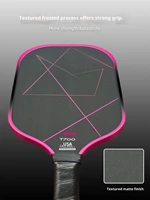 Raw Carbon Fiber Pickleball Paddle Racket Cold Pressed PP Honeycomb Core Spin Accelerator Entertainment